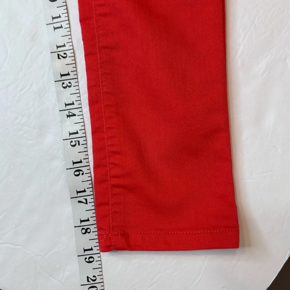 Gymboree Red Kids Girl’s Jeans Adjustable Waistband Size 6 Bright Red